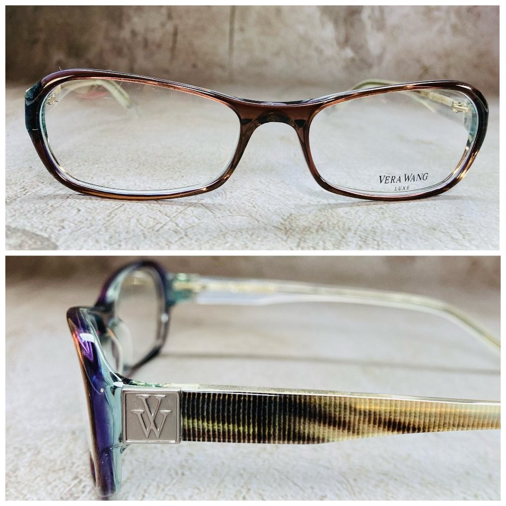 Vera Wang Rectangular Currant Crystal & Silver Ey… - image 1